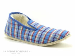 Rondinaud TRADITION F Bleu Ecossais - Charentaise Semelle Feutre