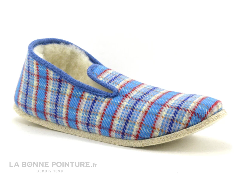Rondinaud TRADITION F Bleu Ecossais - Charentaise Semelle Feutre 3 Rondinaud TRADITION F Bleu Ecossais - Charentaise Semelle Feutre