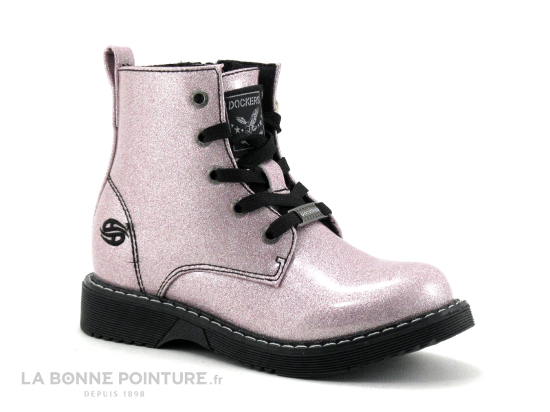 Dockers 47DG701 Rose Verni - Bottine Fille 3 Dockers 47DG701 Rose Verni - Bottine Fille