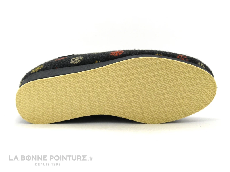 Semelflex CALOLYDIE Anthracite - Flocons - Charentaise Femme 9 Semelflex CALOLYDIE Anthracite - Flocons - Charentaise Femme – Image 7