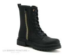 Lilybellule ISSEL Noir 9480 - Bottine Fille Lacet Et Zip