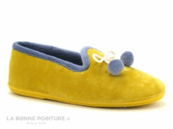 Ouf CISTEM Jaune - Pompons Bleus - Chausson Femme En Velours -LA BONNE POINTURE Soldes cd24607c73b9e66c561f35ea11d5d5ef img 4663.jpg 177282