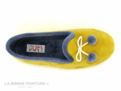 Ouf CISTEM Jaune - Pompons Bleus - Chausson Femme En Velours -LA BONNE POINTURE Soldes cd24607c73b9e66c561f35ea11d5d5ef img 4666.jpg 177281