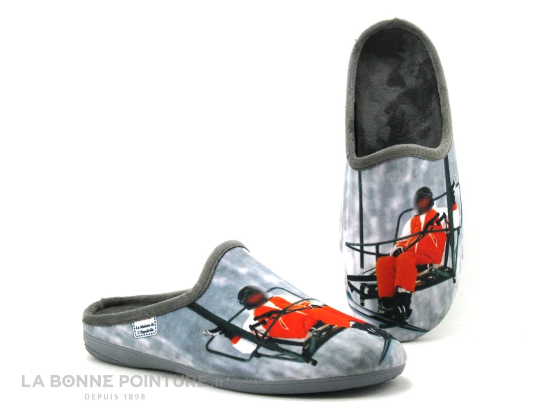Maison Espadrille 6766-3 Gris - Ski Des Bronzes - Pantoufle Homme 3 Maison Espadrille 6766-3 Gris - Ski Des Bronzes - Pantoufle Homme