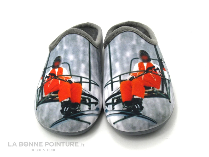 Maison Espadrille 6766-3 Gris - Ski Des Bronzes - Pantoufle Homme 4 Maison Espadrille 6766-3 Gris - Ski Des Bronzes - Pantoufle Homme – Image 2