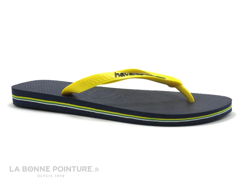 Havaianas BRASIL LOGO Navy Blue Citrus Yellow - Tong Homme 3 Havaianas BRASIL LOGO Navy Blue Citrus Yellow - Tong Homme