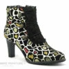 Laura Vita ALCBANEO 2301 Dore Boots Femme Talon Zip Leopard