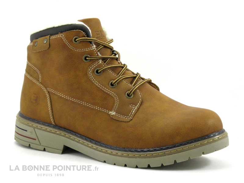 Ektic GALIUM Camel - Bottillon Fourre Homme Avec Zip 3 Ektic GALIUM Camel - Bottillon Fourre Homme Avec Zip