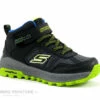 Skechers FUSE TREAD TREKOR Noir Bleu Jaune - Boots GARCON