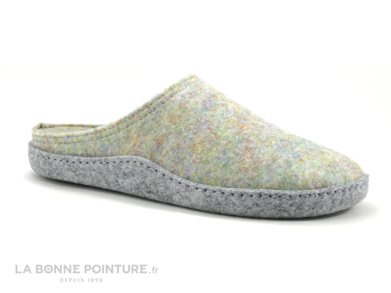 CM Confort PETT Multi Gris - Pantoufle Femme Feutre Recycle 3 CM Confort PETT Multi Gris - Pantoufle Femme Feutre Recycle