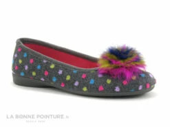Zels 2378 Gris - Pois Et Pompon Multicolores - Pantoufle Ballerine -LA BONNE POINTURE Soldes cd24607c73b9e66c561f35ea11d5d5ef img 5026.jpg 177940