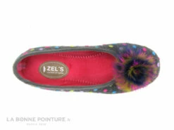 Zels 2378 Gris - Pois Et Pompon Multicolores - Pantoufle Ballerine -LA BONNE POINTURE Soldes cd24607c73b9e66c561f35ea11d5d5ef img 5029.jpg 177939