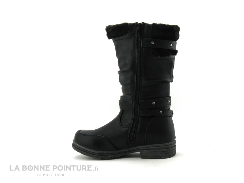 Wipop Dyna Noir-Boots Fille Fourrees Zip 5 Wipop Dyna Noir-Boots Fille Fourrees Zip – Image 3