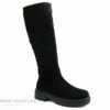 The Divine Factory HX4713 Noir - Botte Stretch Noir - Semelle Epaisse