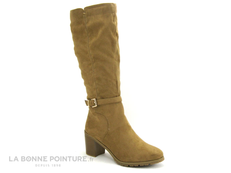 The Divine Factory QL4722 Beige - Botte Femme - Talon Bloc 7 The Divine Factory QL4722 Beige - Botte Femme - Talon Bloc – Image 5
