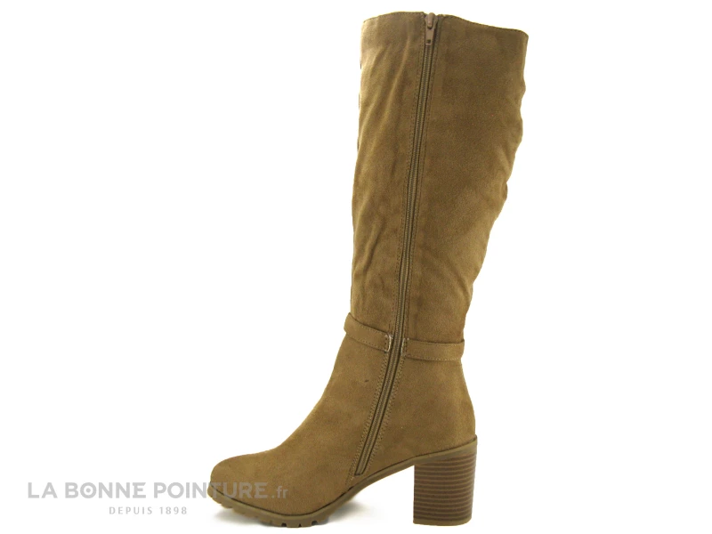 The Divine Factory QL4722 Beige - Botte Femme - Talon Bloc 5 The Divine Factory QL4722 Beige - Botte Femme - Talon Bloc – Image 3