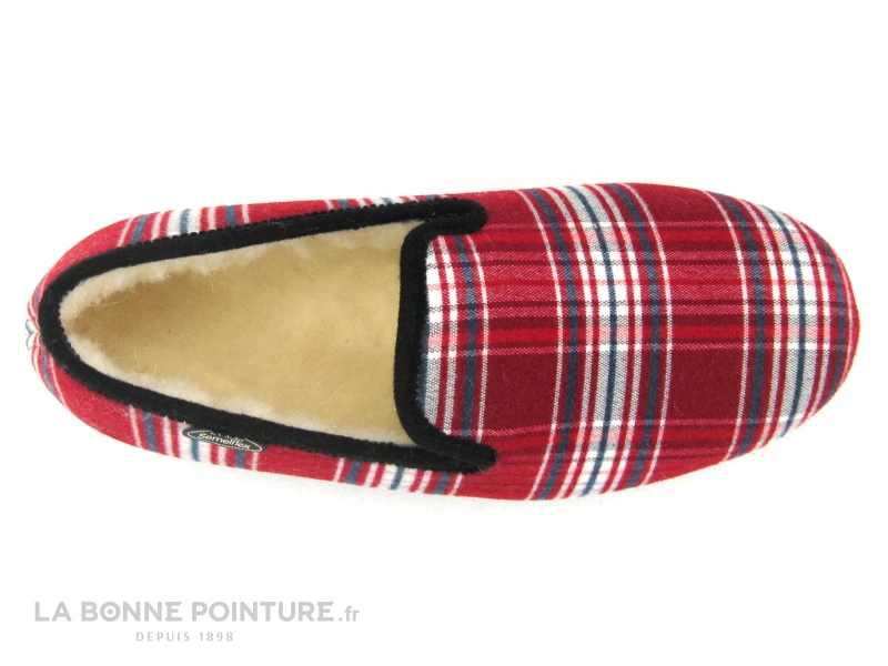 Semelflex TOMMFLEX Bordeaux - Rouge Ecossais - Charentaise Homme 8 Semelflex TOMMFLEX Bordeaux - Rouge Ecossais - Charentaise Homme – Image 6