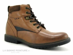 Devant 56 Ektik GRANOLA Marron - Bottillon Homme Avec Lacet Et Zip