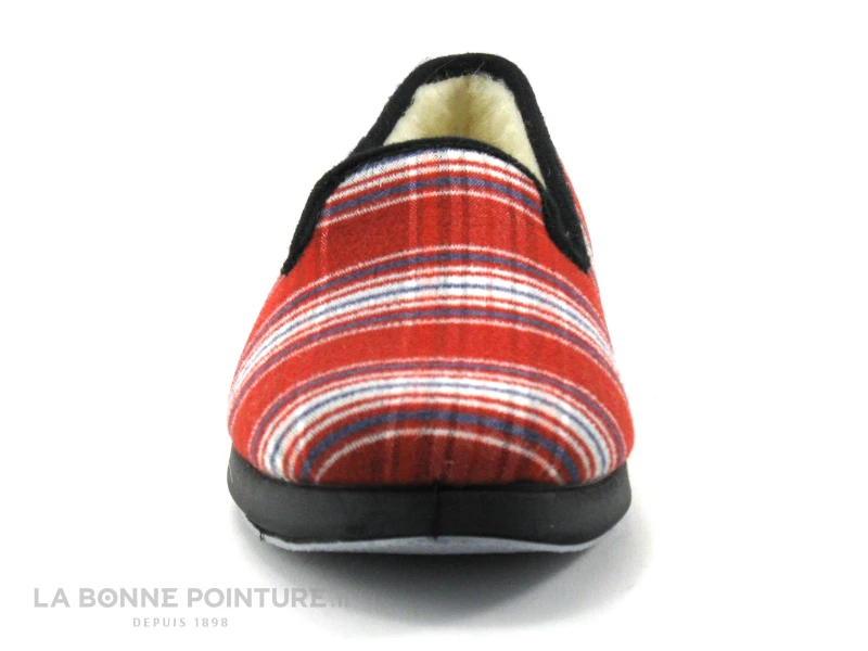 Semelflex TOMMFLEX Bordeaux - Rouge Ecossais - Charentaise Homme 4 Semelflex TOMMFLEX Bordeaux - Rouge Ecossais - Charentaise Homme – Image 2