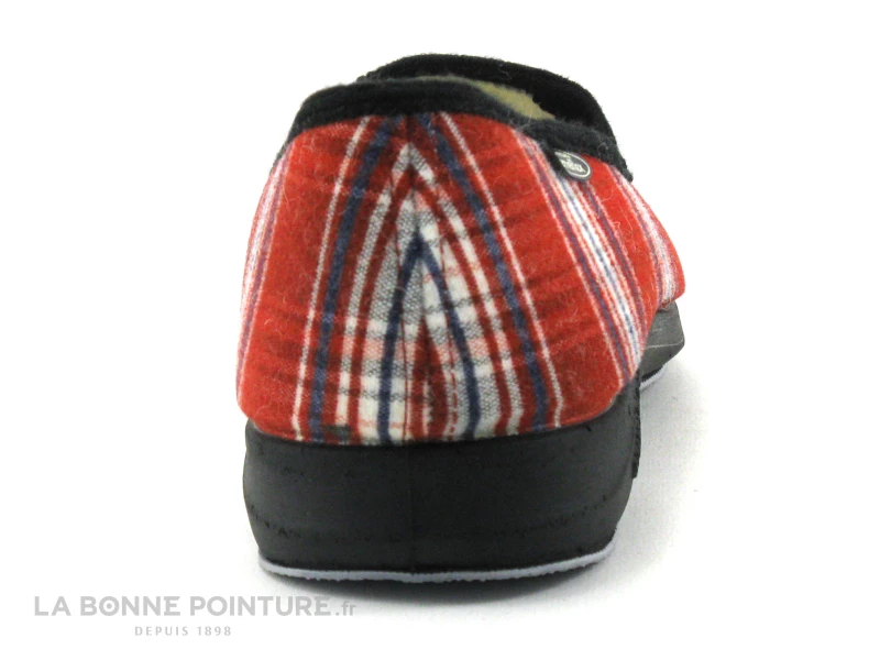 Semelflex TOMMFLEX Bordeaux - Rouge Ecossais - Charentaise Homme 6 Semelflex TOMMFLEX Bordeaux - Rouge Ecossais - Charentaise Homme – Image 4