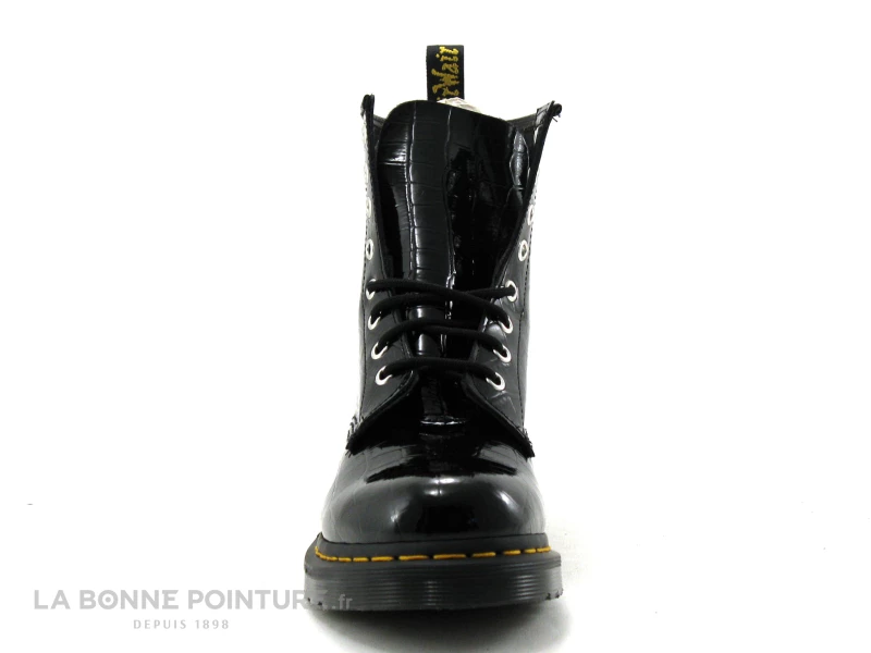 Dr. Martens Dr Martens 1460 Black Patent Croco - 26262001 - Boots Noir Verni 4 Dr. Martens Dr Martens 1460 Black Patent Croco - 26262001 - Boots Noir Verni – Image 2