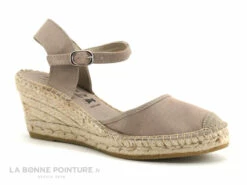 Maison Espadrille 610-1 Taupe - Nu-pieds Bout Ferme