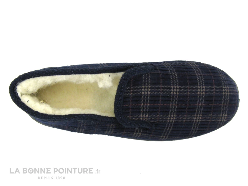 Lollans 001 8124 Marine - Velours Cotele - Charentaise Homme 4 Lollans 001 8124 Marine - Velours Cotele - Charentaise Homme – Image 2