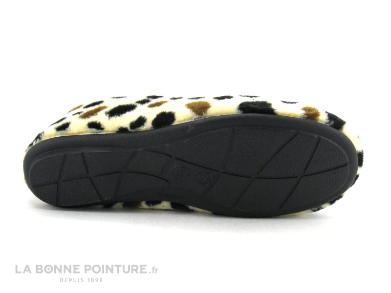 RYB 227005 Beige - Pois Marron Et Noirs - Chausson Femme 5 RYB 227005 Beige - Pois Marron Et Noirs - Chausson Femme – Image 3
