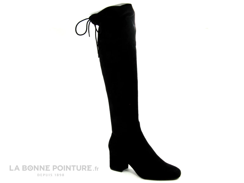 The Divine Factory QL4554 Stretch Noir - Botte Cuissarde Talon Carre 3 The Divine Factory QL4554 Stretch Noir - Botte Cuissarde Talon Carre