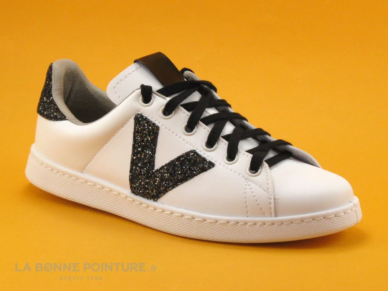 Victoria 125244 Blanc - Glitter Noir - Basket Mode 3 Victoria 125244 Blanc - Glitter Noir - Basket Mode