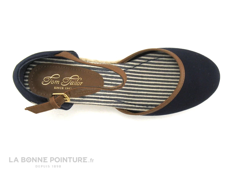 Tom Tailor 699090300 Navy - Sandale Compensee Toile -Bout Ferme 8 Tom Tailor 699090300 Navy - Sandale Compensee Toile -Bout Ferme – Image 6