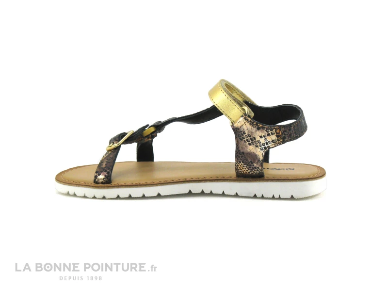Kickers BRASKA Noir Or Reptile - Sandale Fille Bride Salome 5 Kickers BRASKA Noir Or Reptile - Sandale Fille Bride Salome – Image 3