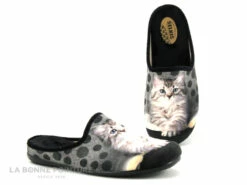 Selkis 22357 Gris - Chat - Pantoufle Mule Femme -LA BONNE POINTURE Soldes cd24607c73b9e66c561f35ea11d5d5ef img 5797.jpg 178692