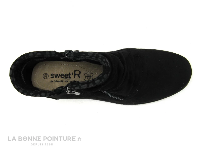 Sweet R 548-04-014-0 - Noir - Pois Gris - Bottine Femme 5 Sweet R 548-04-014-0 - Noir - Pois Gris - Bottine Femme – Image 3