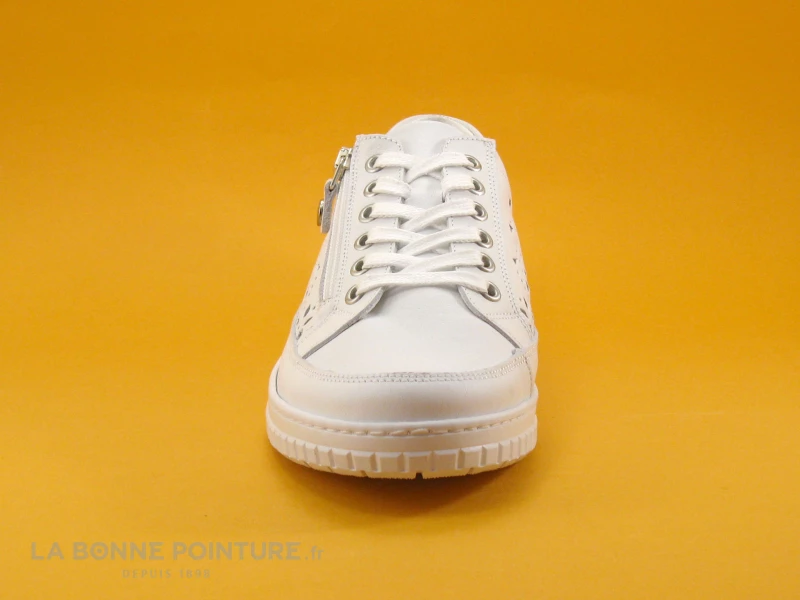 Morans KIPAR Blanc - Basket Mode Femme Cuir Blanc - Perforations 4 Morans KIPAR Blanc - Basket Mode Femme Cuir Blanc - Perforations – Image 2