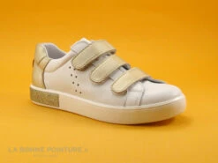 Bopy SAKOVEL Blanc Or - Basket Fille 3 Velcros