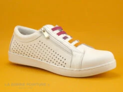 Andrea Conti 0065900 181 - Basket Blanche - Elastiques Multicolores