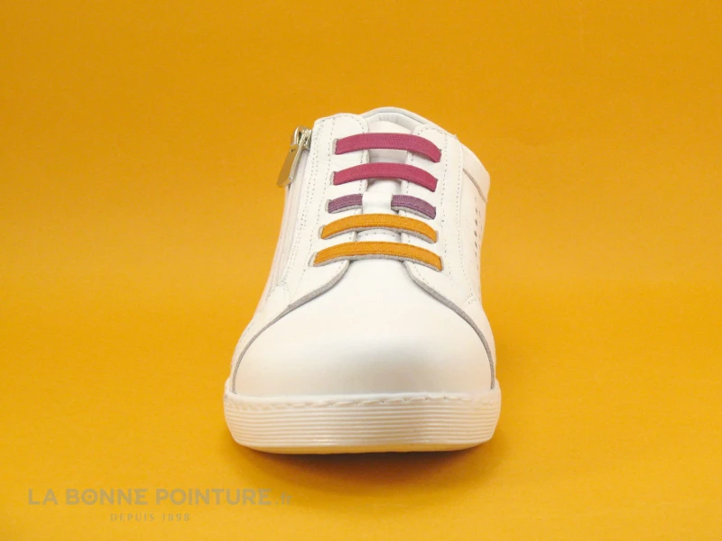 Andrea Conti 0065900 181 - Basket Blanche - Elastiques Multicolores 4 Andrea Conti 0065900 181 - Basket Blanche - Elastiques Multicolores – Image 2