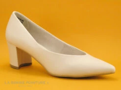 Devant 37 Marco Tozzi 2-22419-20 Cream - Escarpin Beige Pointu - Talon Incurve