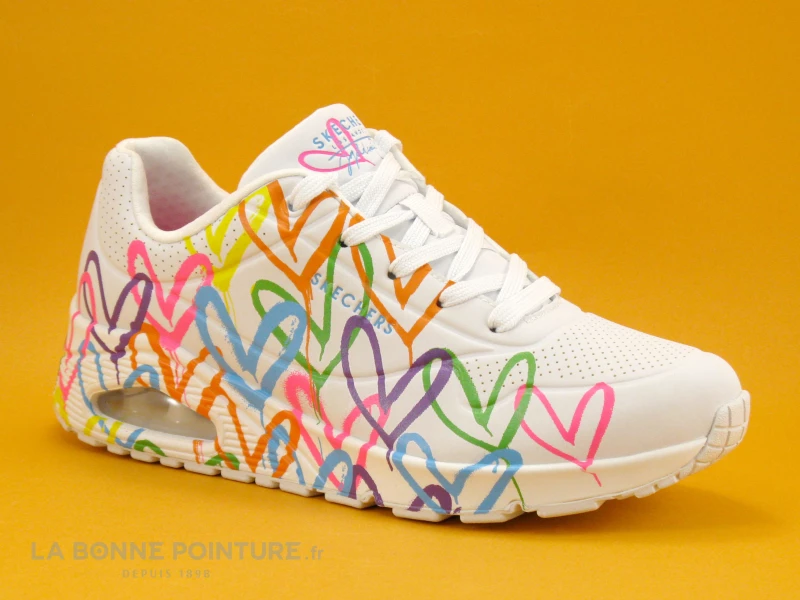 Skechers 177981 UNO Highlight Love-J-Goldcrown-Blanc-Coeurs Multi-Basket 6 Skechers 177981 UNO Highlight Love-J-Goldcrown-Blanc-Coeurs Multi-Basket – Image 4