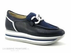 Softwaves CASSIE Ink - Mocassin Compense Bleu Marine