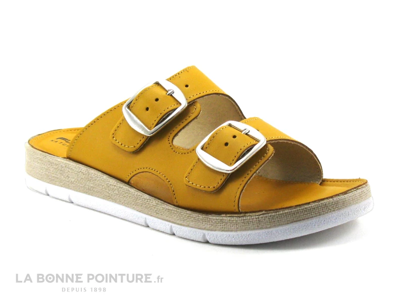 Flex Is PERASA Senape - Mule Reglable Femme Cuir Jaune 3 Flex Is PERASA Senape - Mule Reglable Femme Cuir Jaune