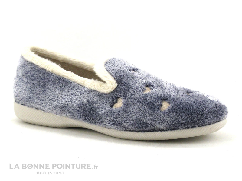 Ouf Tempo Mulay Bleu - Peluche - Chausson Femme 3 Ouf Tempo Mulay Bleu - Peluche - Chausson Femme