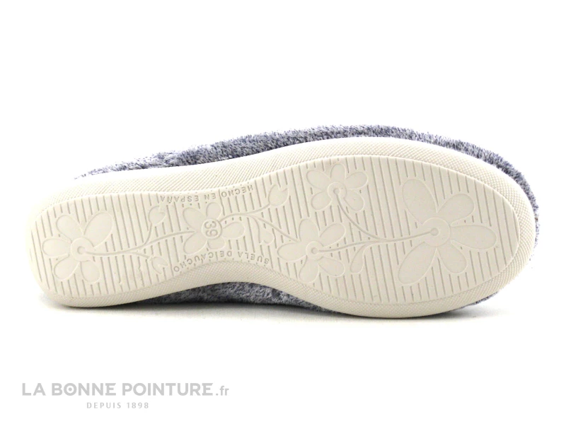 Ouf Tempo Mulay Bleu - Peluche - Chausson Femme 6 Ouf Tempo Mulay Bleu - Peluche - Chausson Femme – Image 4