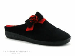 Koyuk Dinamic 602038 Noir - Rouge - Noeud Et Pompon - Pantoufles