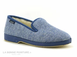 Saez CADETE Bleu - Charentaise Femme Fourree Laine