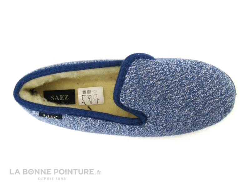 Saez CADETE Bleu - Charentaise Femme Fourree Laine 5 Saez CADETE Bleu - Charentaise Femme Fourree Laine – Image 3