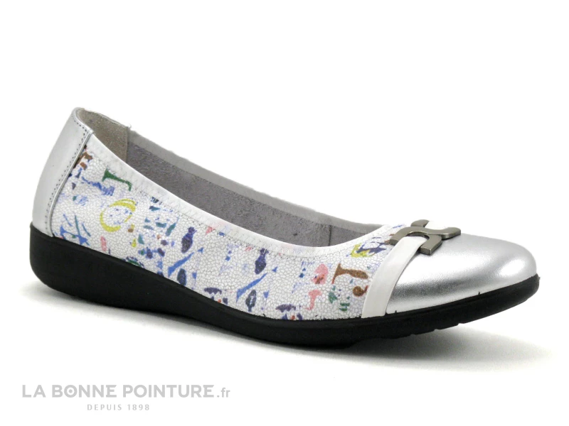Inea INDIRA Argent Multi - Ballerine Fantaisie Femme 7 Inea INDIRA Argent Multi - Ballerine Fantaisie Femme – Image 5