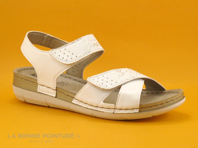 Morans MEFFET Blanc Argent - Nu-pieds Femme Avec Brides A Scratch 3 Morans MEFFET Blanc Argent - Nu-pieds Femme Avec Brides A Scratch