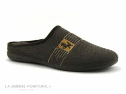 Ouf Initial BANQUET Marron - Pantoufle Mule Homme